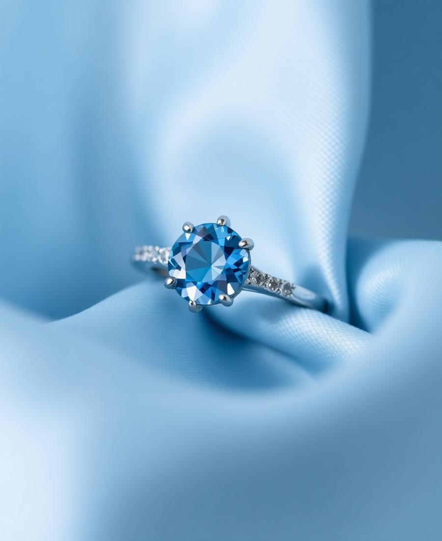 Frost sapphire solitaire